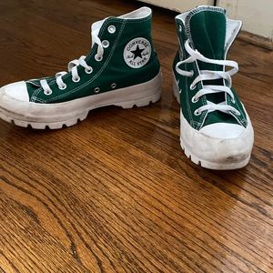 Green Converse All Stars high tops